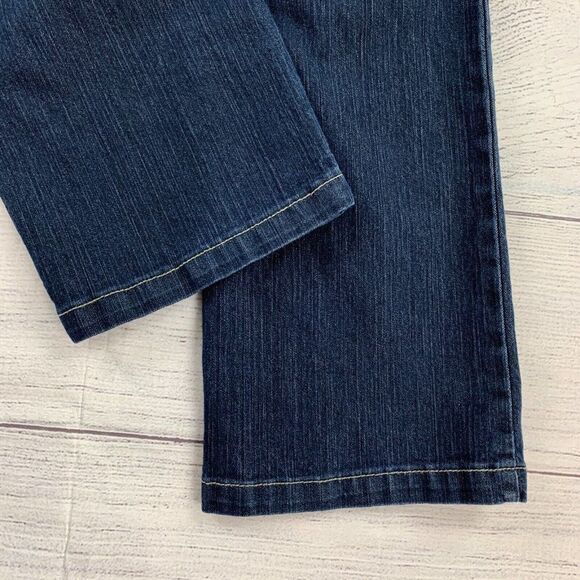Christopher & Banks Jeans sz 4 Straight Leg Dark Wash Embellished Pockets - Picture 7 of 11